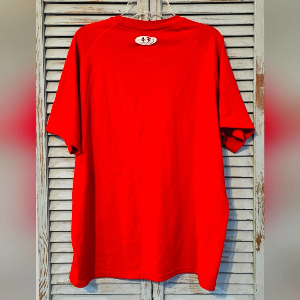UNDER ARMOUR MARYLAND BASKETBALL SHIRT Mens Medium Red Loose Short Sleeve Tee - Picture 6 of 6